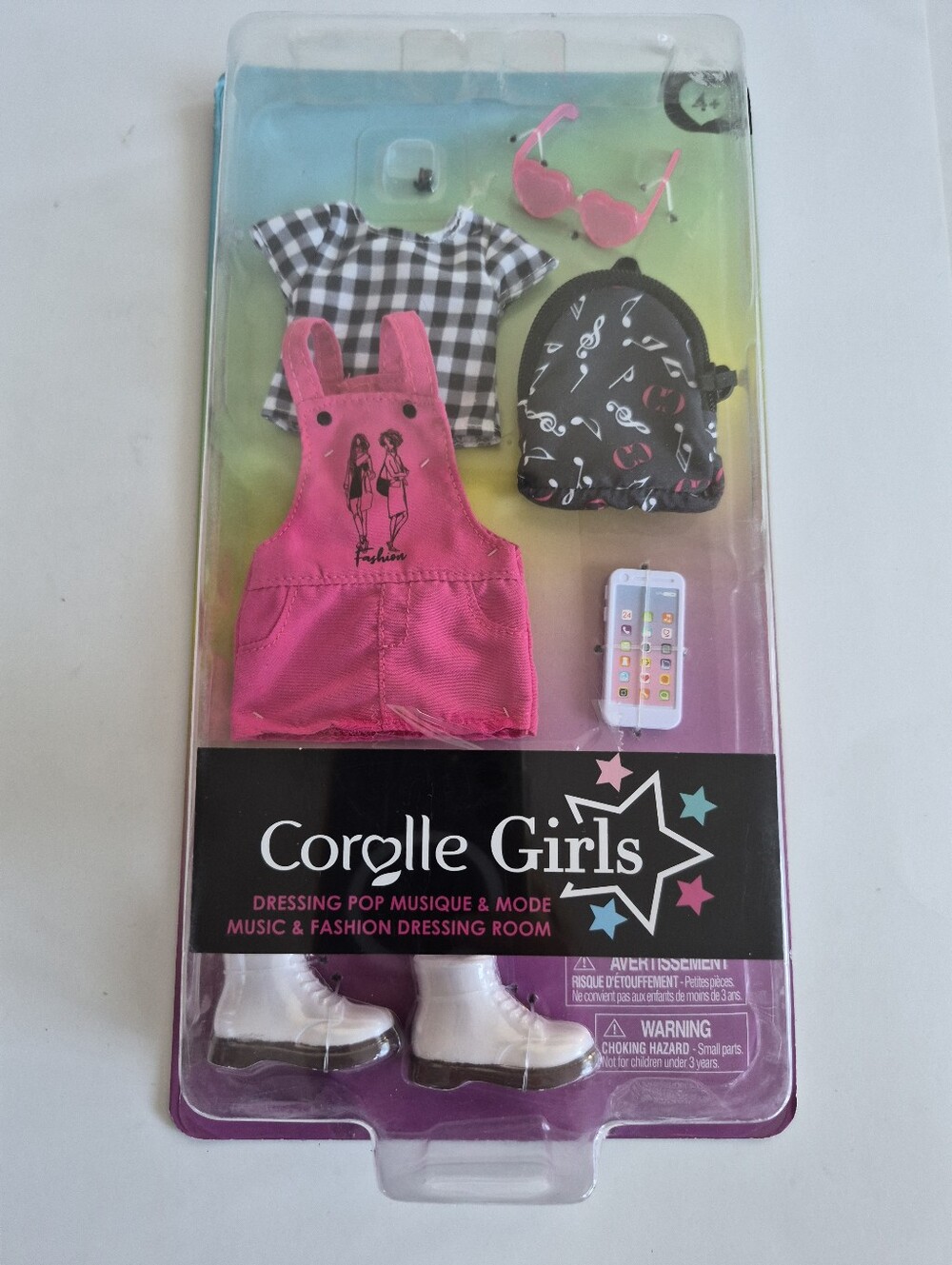 Music & Fashion Dressing Room Ser Corolle Girls Doll Clothes NEW
